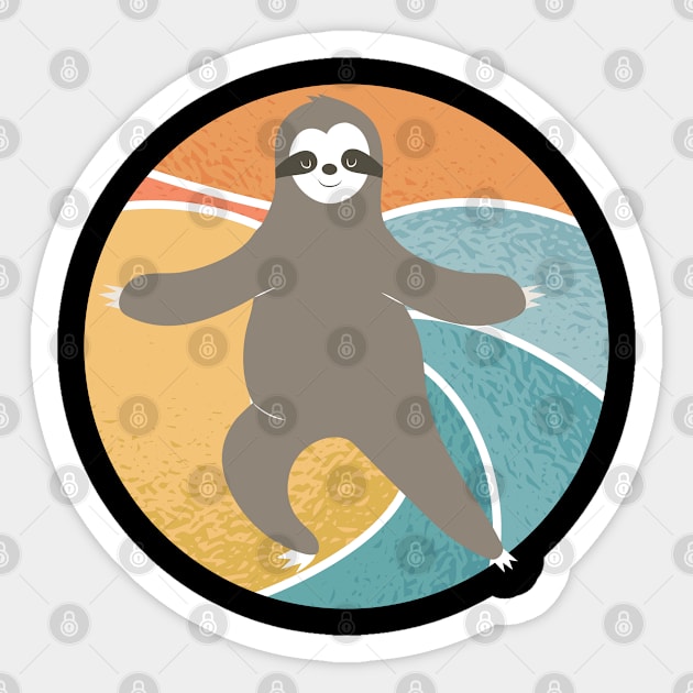 Relaxed sloth Tai Chi exercises Sticker by sBag-Designs